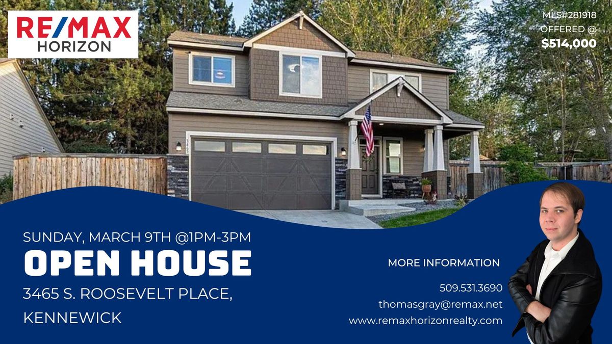 OPEN HOUSE! 4bed\/3bath\/2308sqft. Kennewick