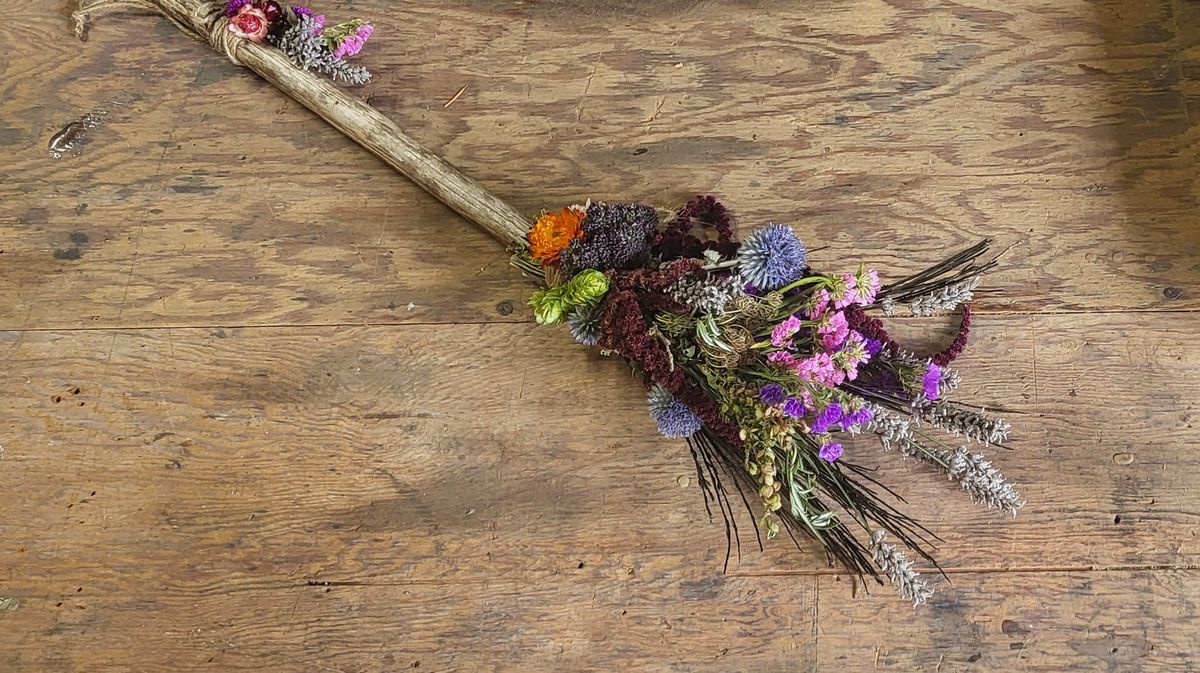 Dried Floral Witches' Besom Workshop