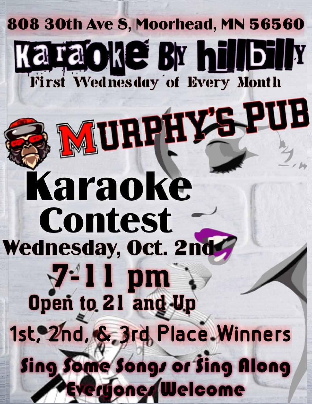 Murphy\u2019s Monthly Karaoke Contest