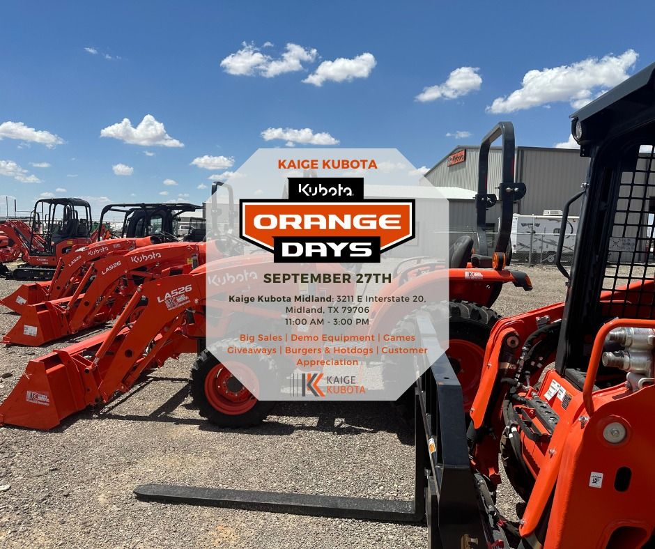 Midland Kaige Kubota Sales Event