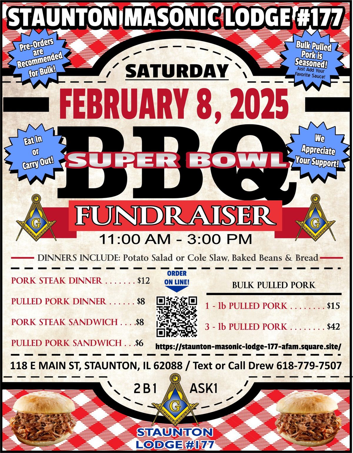 Super Bowl BBQ Fundraiser