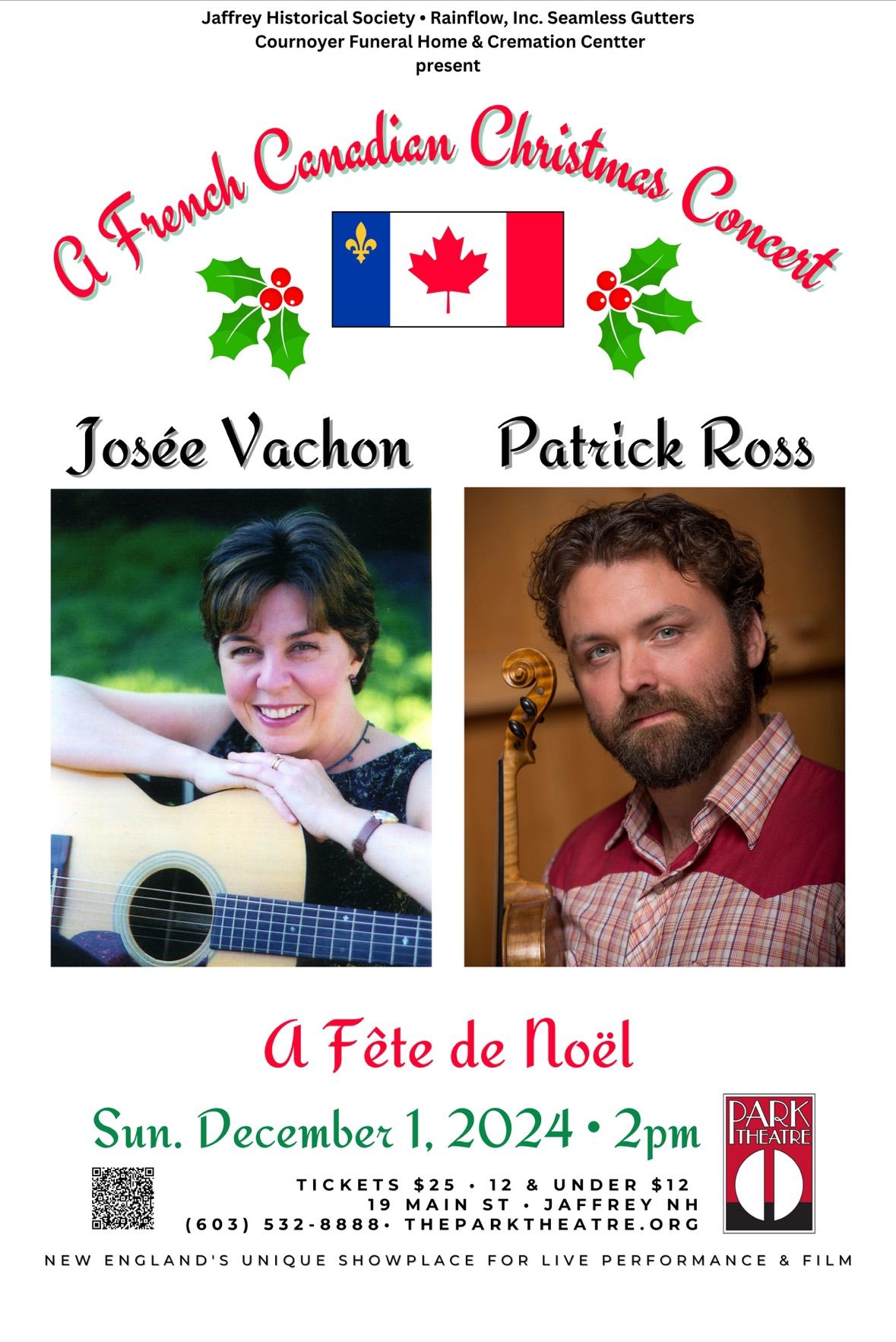 Josee Vachon & Patrick Ross: A French Canadian Christmas Concert