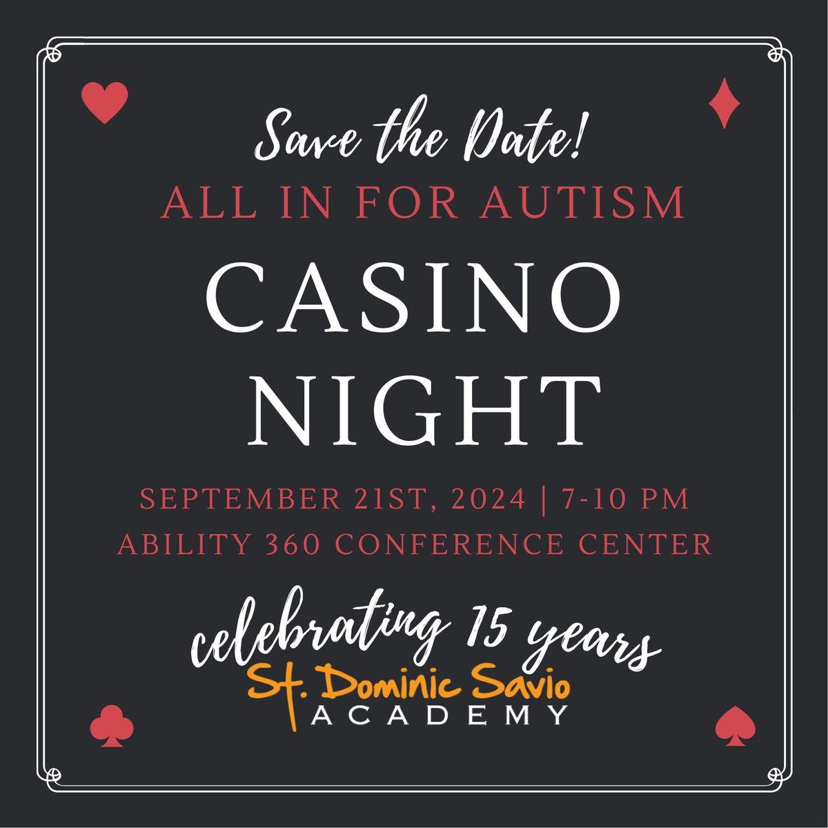 All in for Autism Casino Night- Celebrating 15 Years