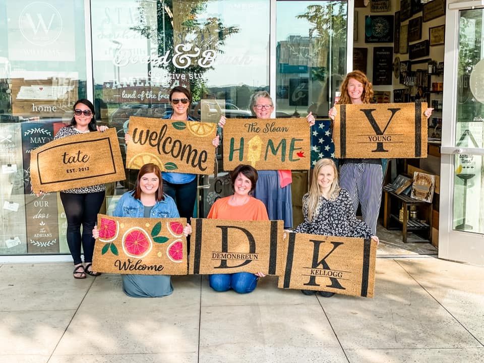 March Mats & Mimosas Workshop! \ud83c\udfa8 DIY Custom Doormat