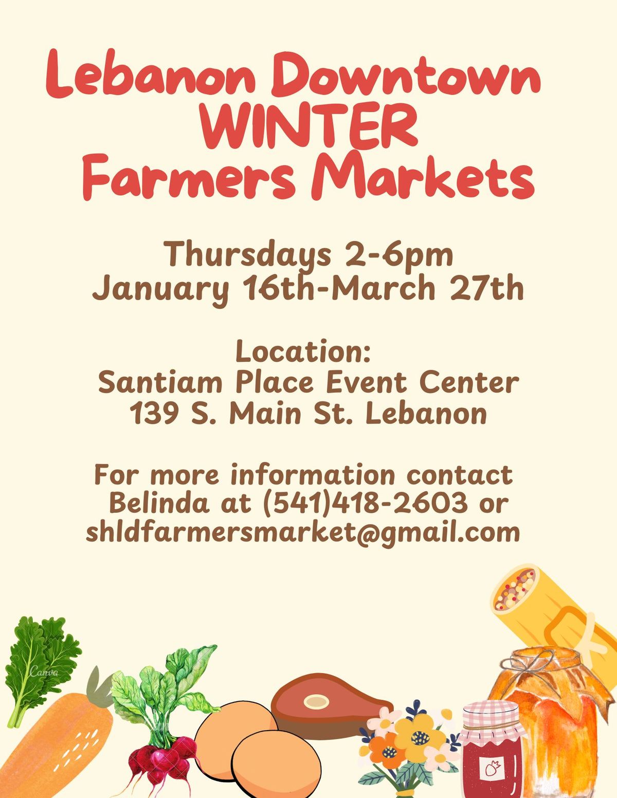 Lebanon Downtown WINTER Farmers Market