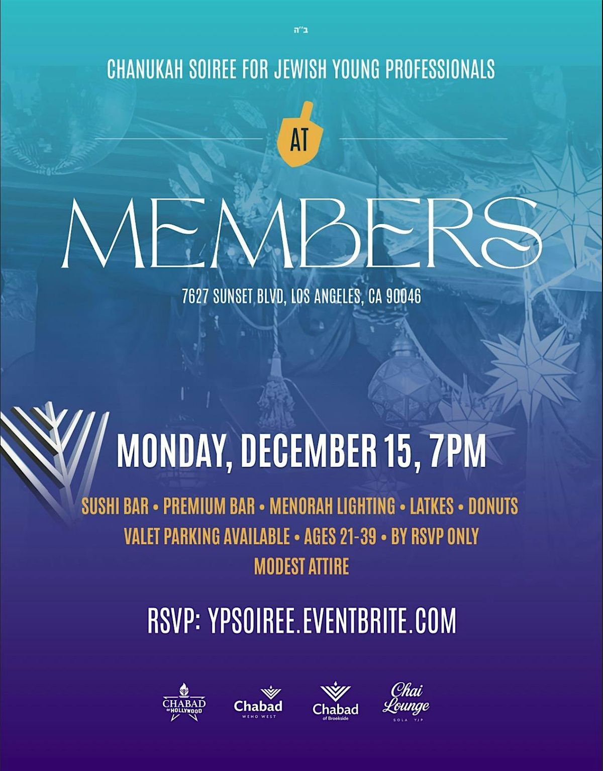 Chanukah Soir\u00e9e for Jewish Young Professionals