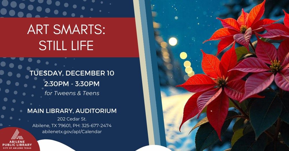 Art Smarts: Still Life - Poinsettia Paintings (Main Library)