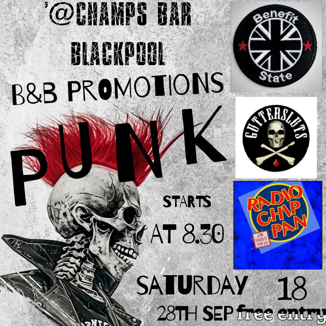 b&b promotions and champs bar presents benfit state  radio chip pan  guttersluts live