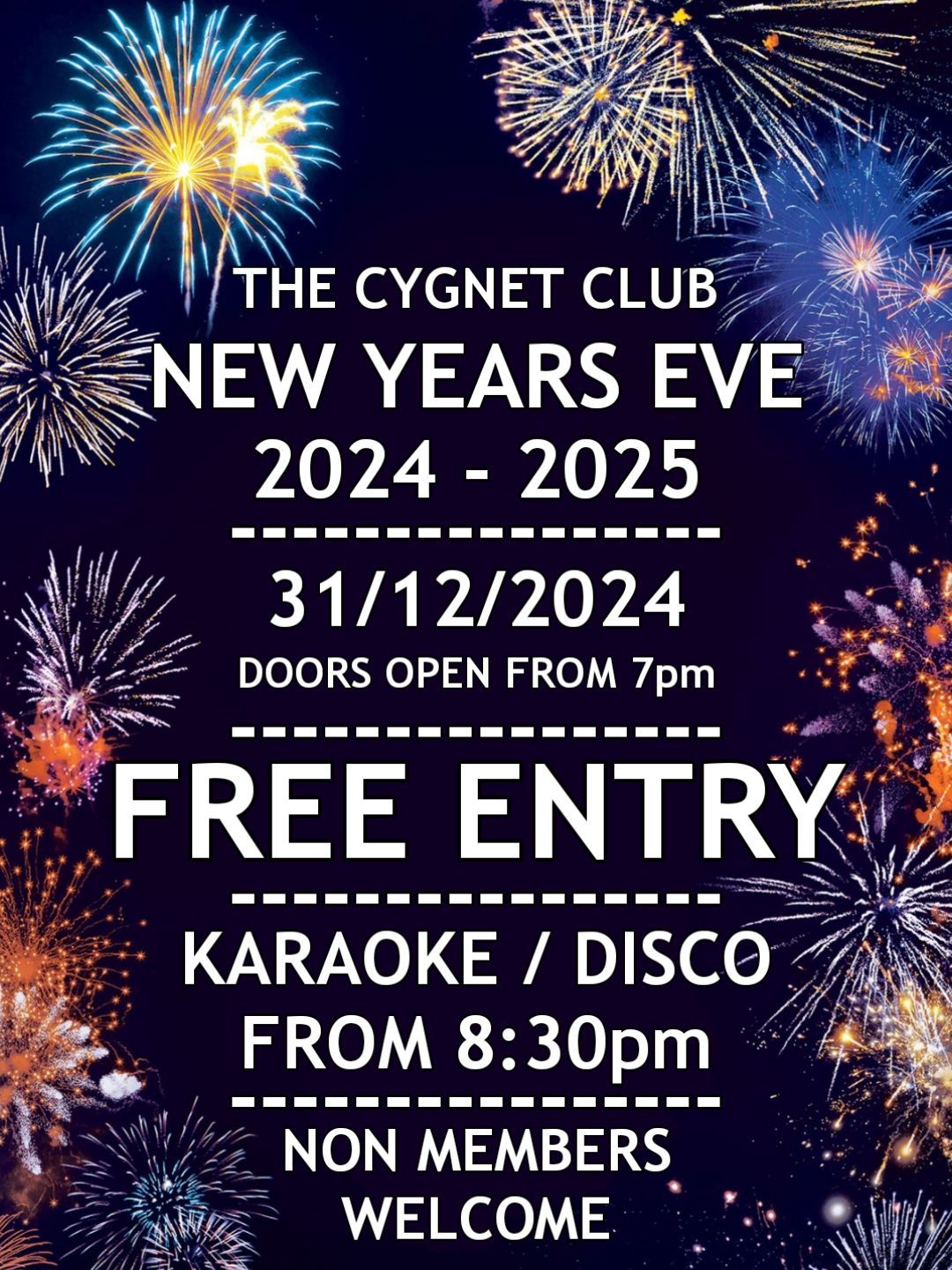 New Years Eve with The Cygnet Club