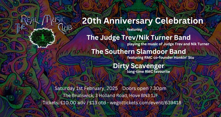 20th Anniversary Gig - The NIK TURNER\/JUDGE TREV BAND + The SOUTHERN SLAMDOOR BAND + DIRTY SCAVENGER