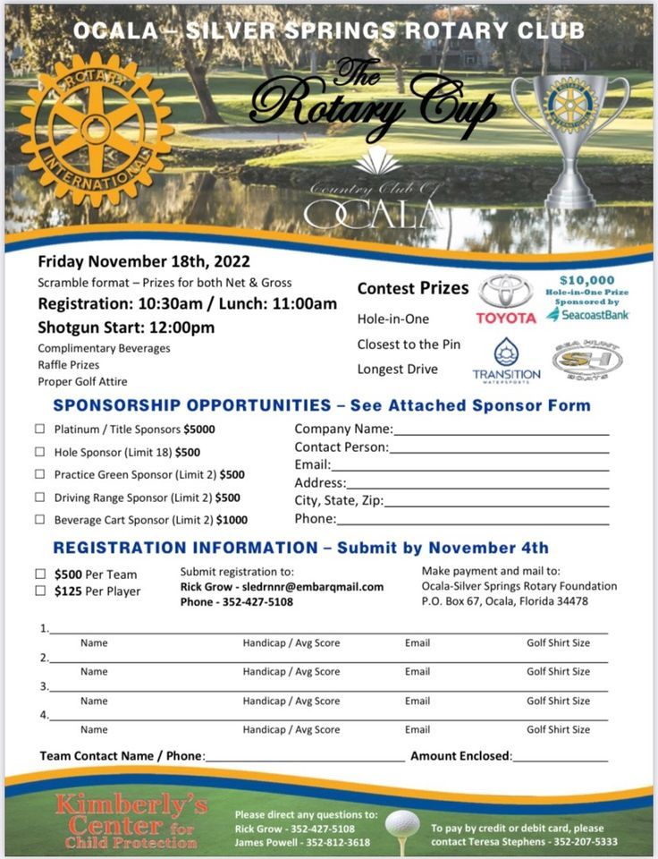The Rotary Cup: Presented by the Ocala Silver Springs Rotary Club