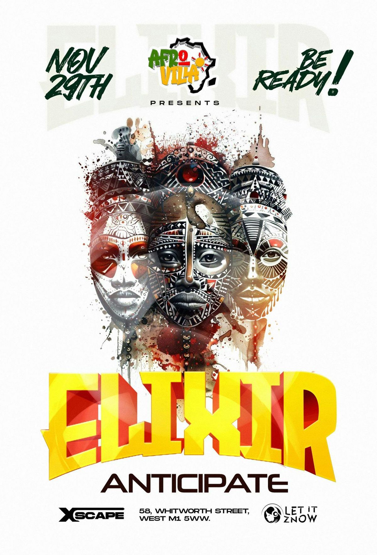 AFROVILLA ELIXIR NIGHT - Afrobeats\/HipHop\/DanceHall\/Amapiano
