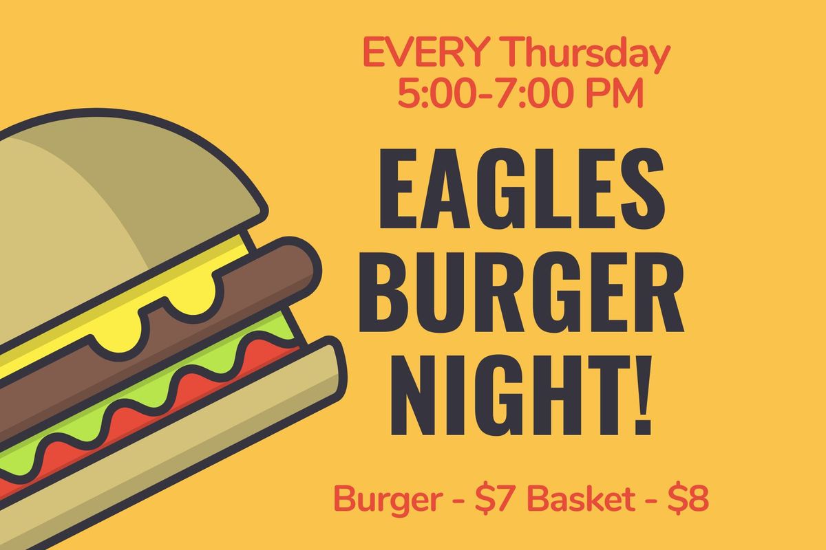 Charlotte Eagles #3552 Burger Night