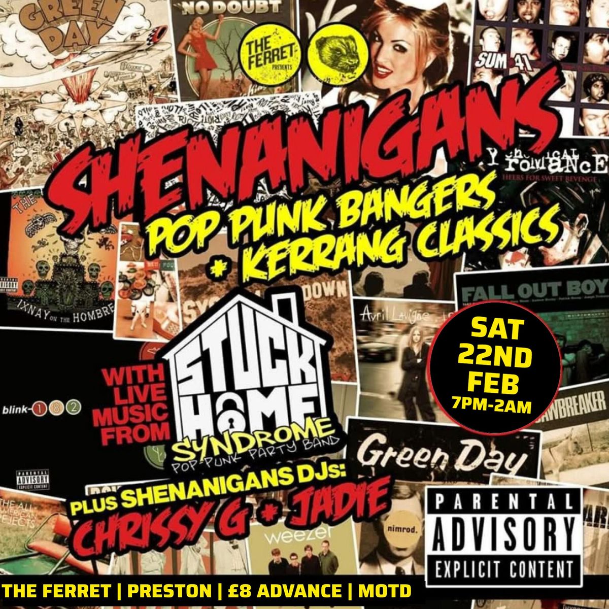 SHENANIGANS - Pop Punk Bangers + Kerrang! Classics with Stuckhome Syndrome (Live Pop Punk Tribute)