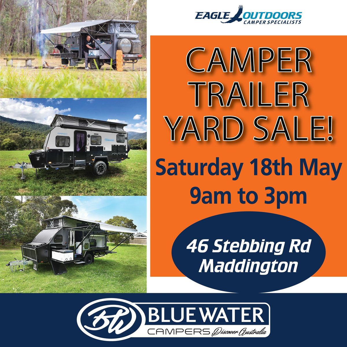 Bluewater Camper Trailers Yard Sale Perth Showroom Open Day
