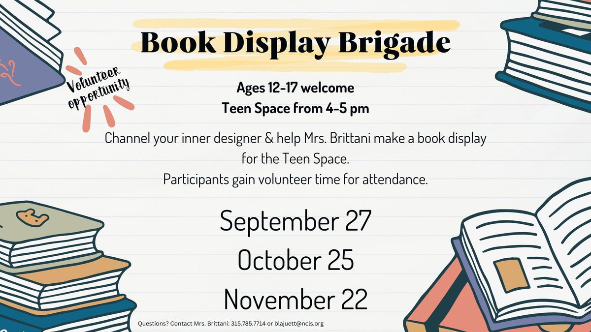 Ages 12-17 Book Display Brigade