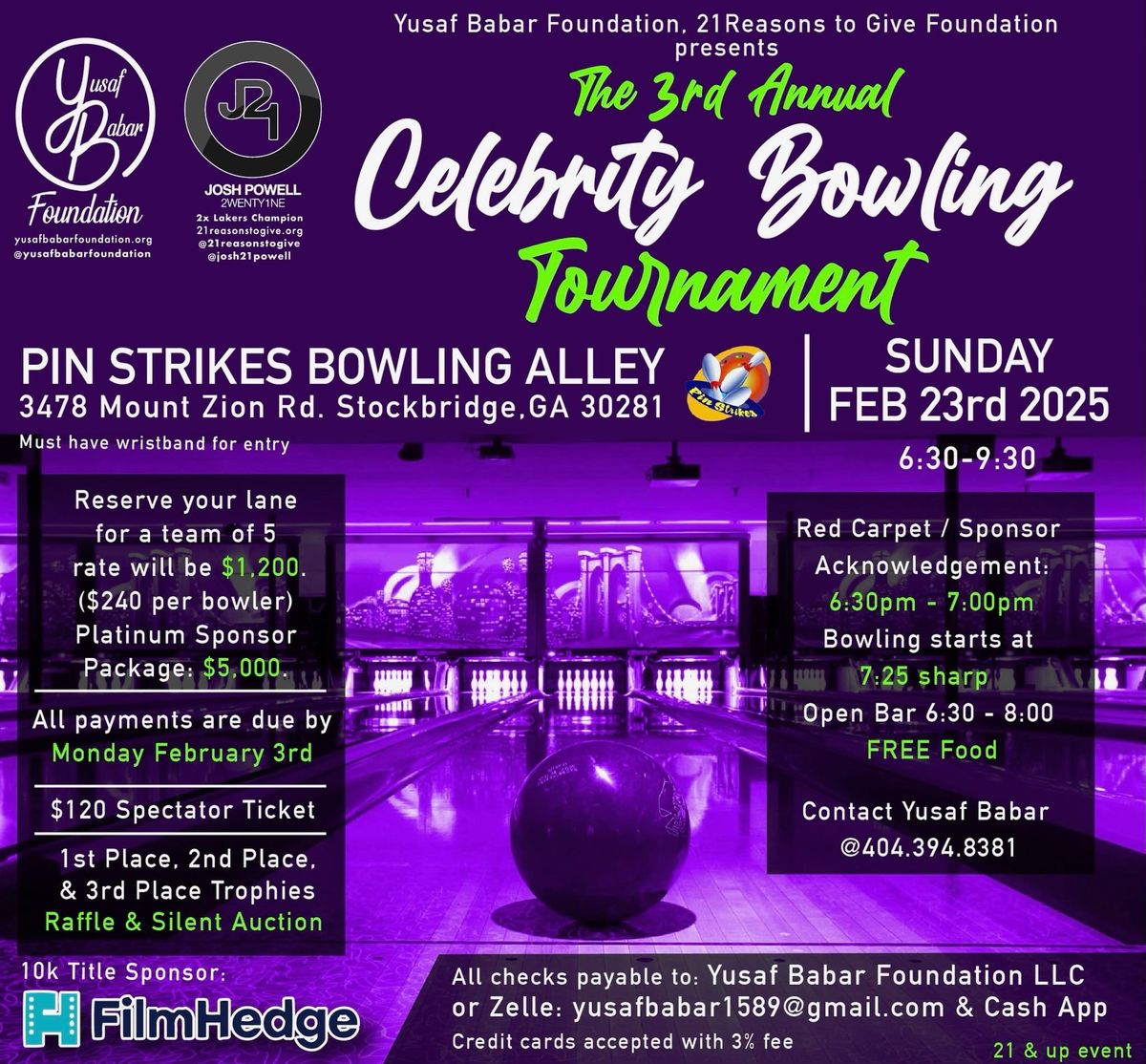 3rd Annual Celebrity Bowling Tournament