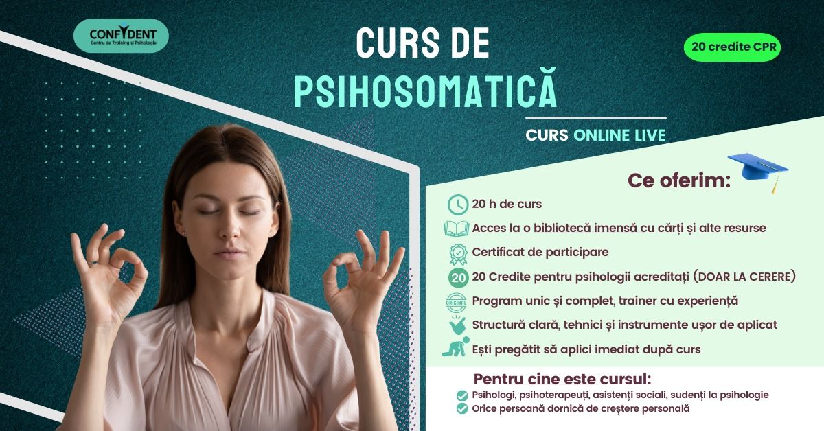 Psihosomatica curs ONLINE cu credite CPR