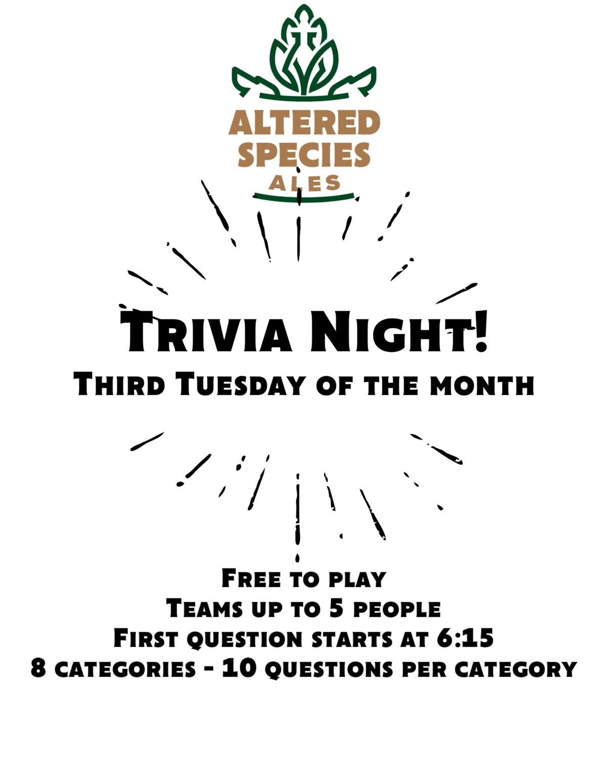 Trivia Night at Altered Species