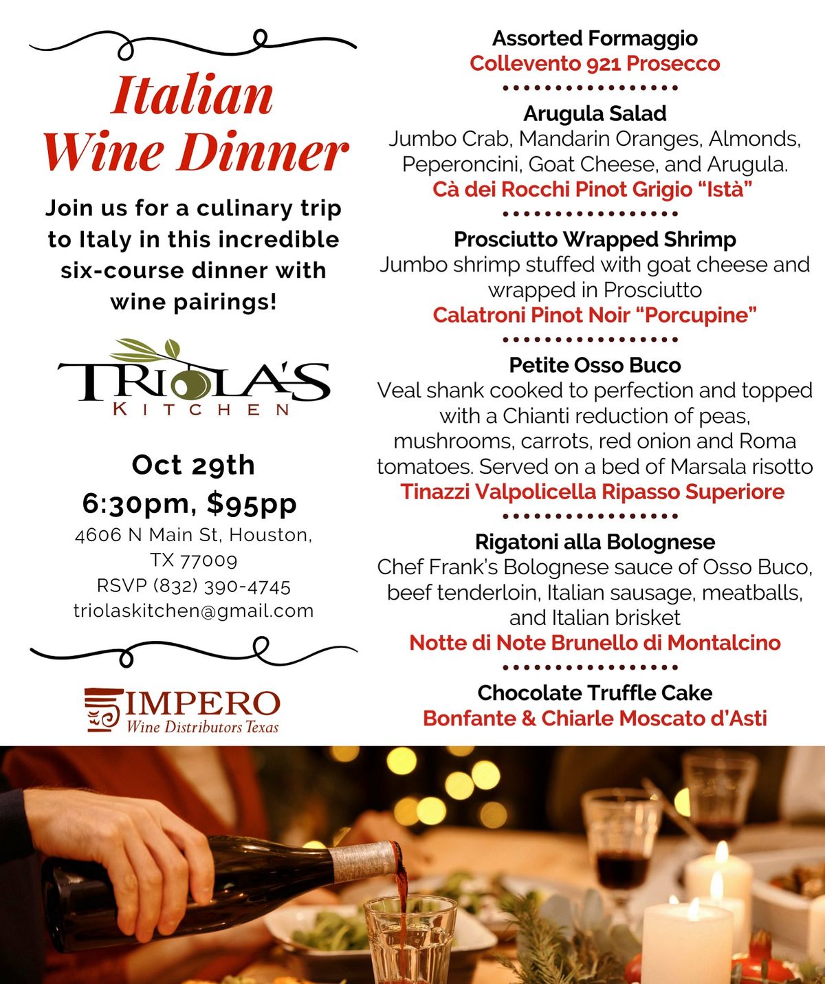 Triola's 1st Wine Dinner