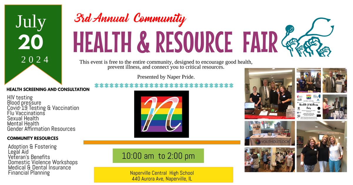 Naper Pride 3rd Annual Health & Resource Fair