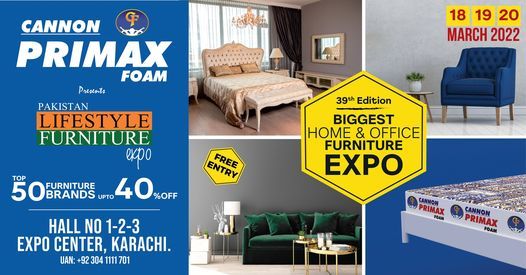 Pakistan Lifestyle Furniture Expo 18-19-20 March Expo Center Karachi