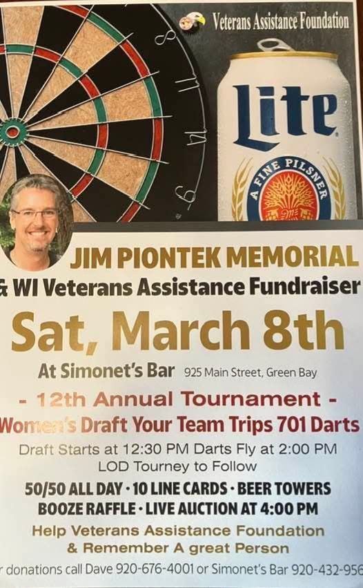 Jimmy's Memorial & WI Vet Assistance Annual Dart Tournament