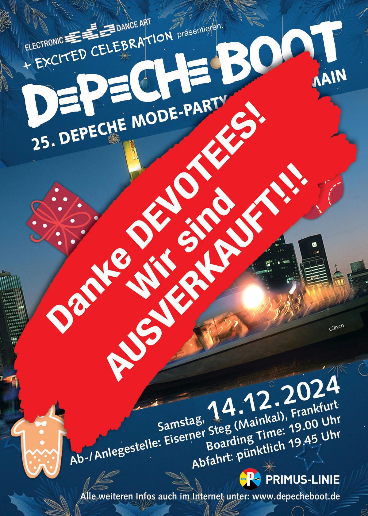 AUSVERKAUFT! - WeihnachtsJubil\u00e4umsDepecheBootBoot XXV - 2 Floors