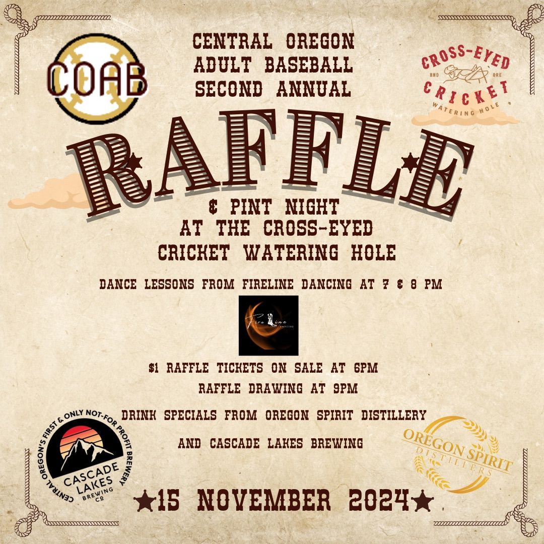 Central Oregon Adult Baseball: Pint Night and Raffle