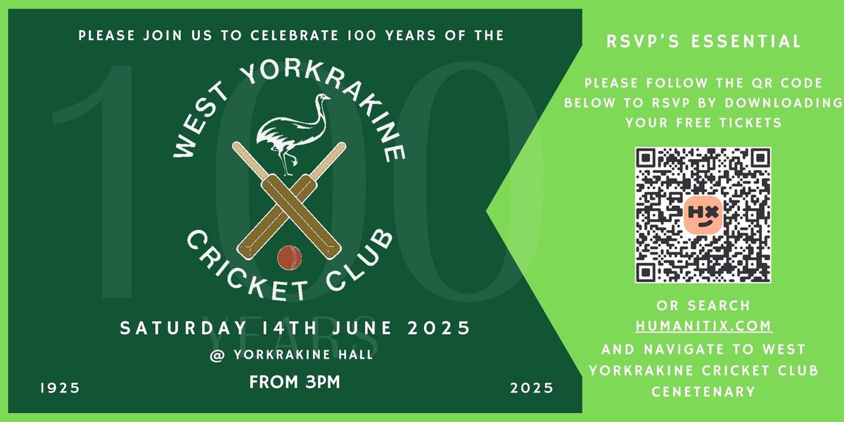 West Yorkrakine Cricket Club Centenary