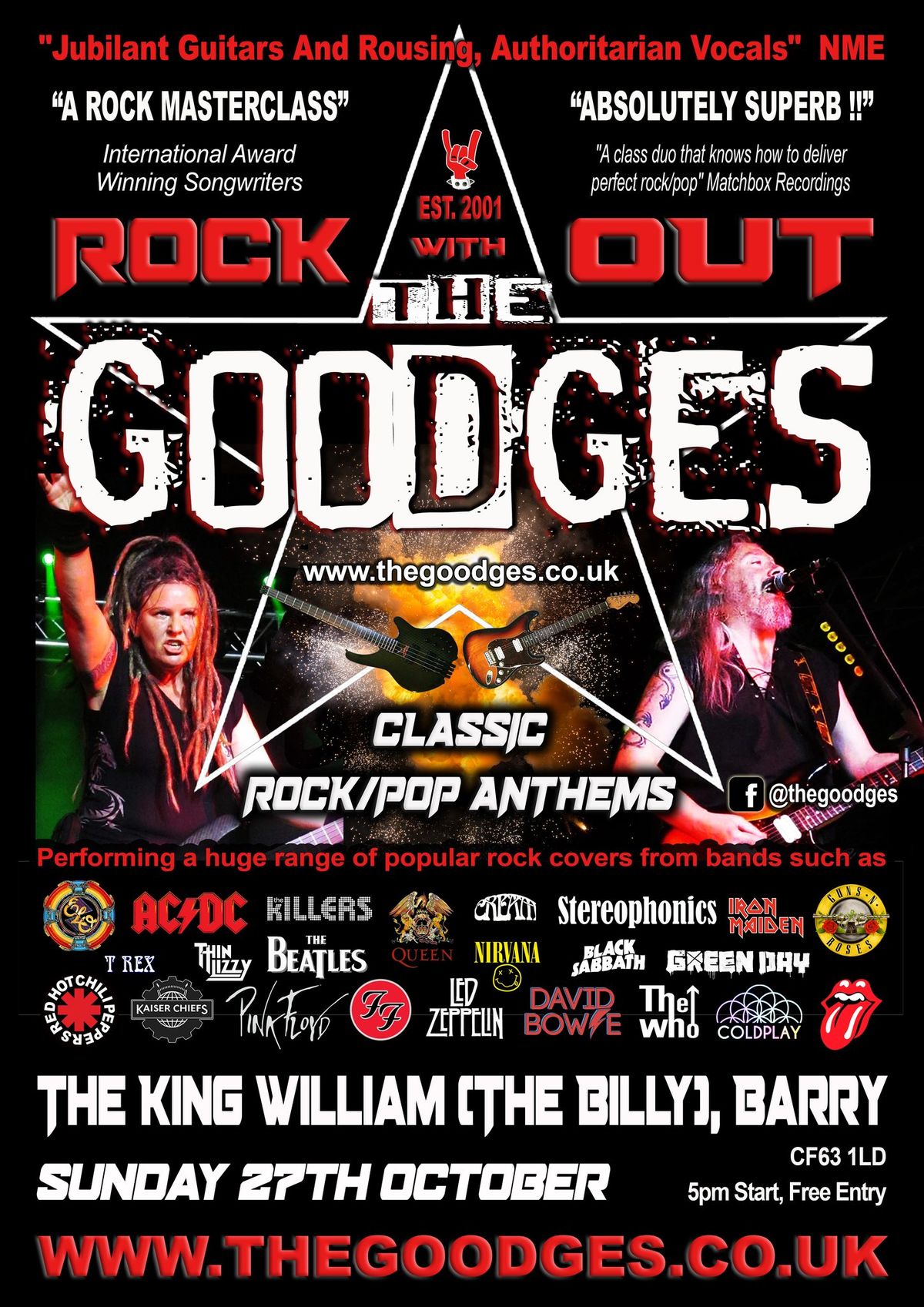 The Goodges Rock Out Live @ The King William (The Billy), Barry. CF63 1LD.