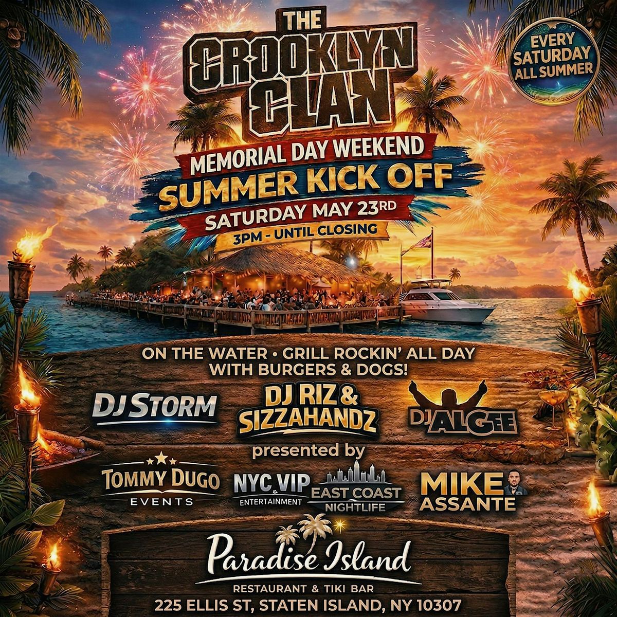 CROOKLYN CLAN MEMORIAL DAY WEEKEND SUMMER KICKOFF PARTY AT PARADISE ISLAND