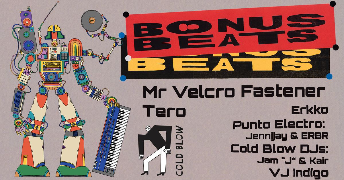 Cold Blow esitt\u00e4\u00e4 Bonus Beats: Mr Velcro Fastener, Tero, Erkko, Punto Electro, Cold Blow DJs