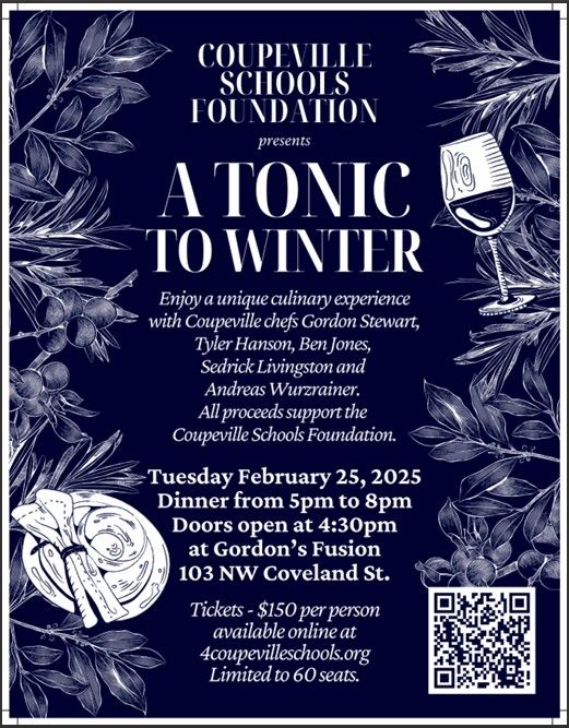 A Tonic to Winter - An Exclusive Chef's Dinner Fundraiser!