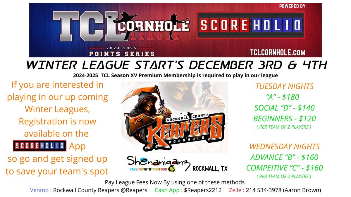 RCR - Winter League Registration - TCL Point Series 