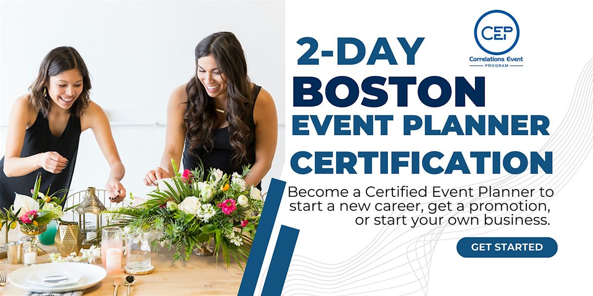 2-Day Boston Event Planner Certification September 19-20, 2026