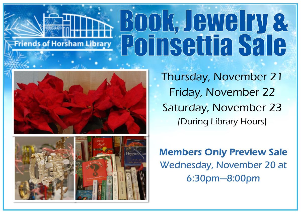 Book, Jewelry & Poinsettia Sale - Friends of the Horsham Library