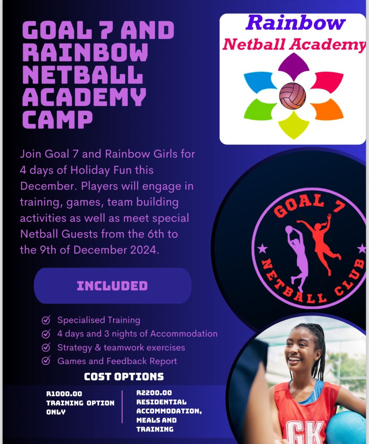 Rainbow Netball Academy Holiday Camp