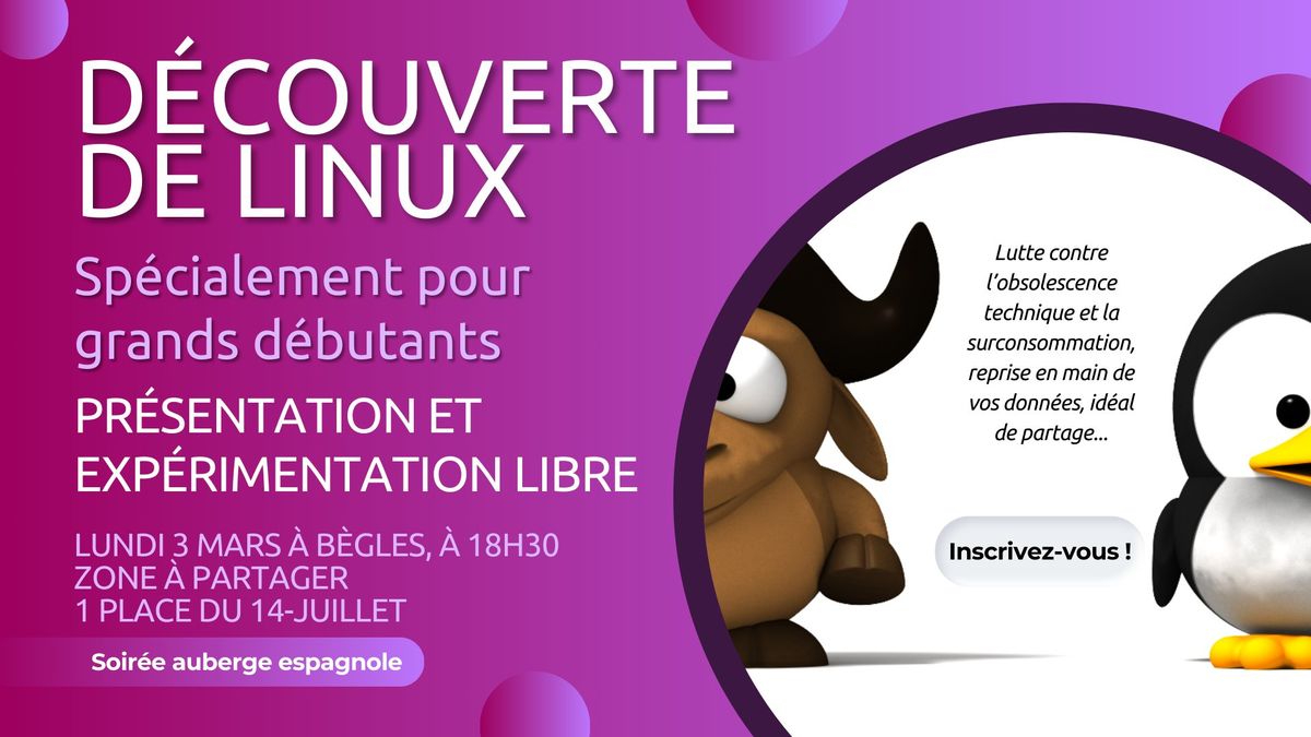  D\u00e9couverte du logiciel libre et de Linux pour grands d\u00e9butants