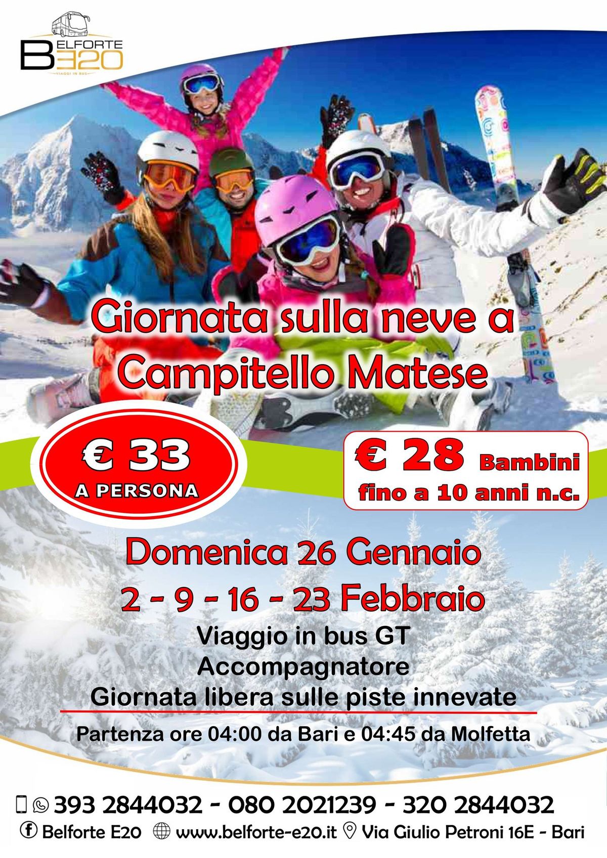 Giornata sulla neve a Campitello Matese 16 Febbraio 2025 By BE20