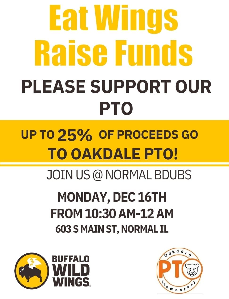 Buffalo Wild Wings Dine to Donate