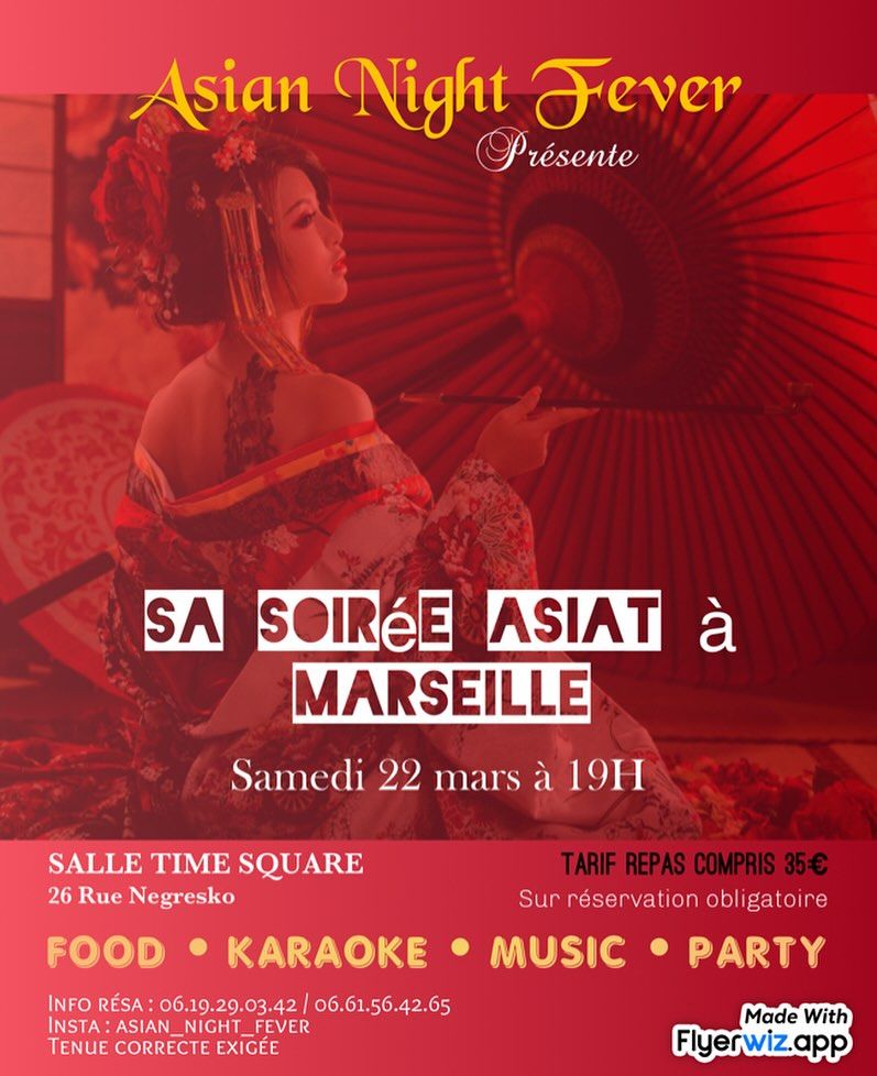 Soir\u00e9e Asiat Marseille