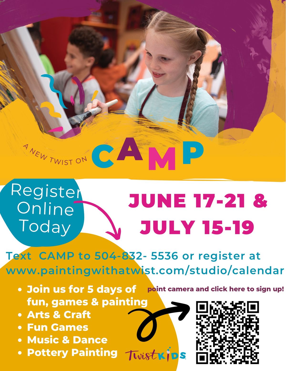 Kids Summer Week-Long Art Camp 