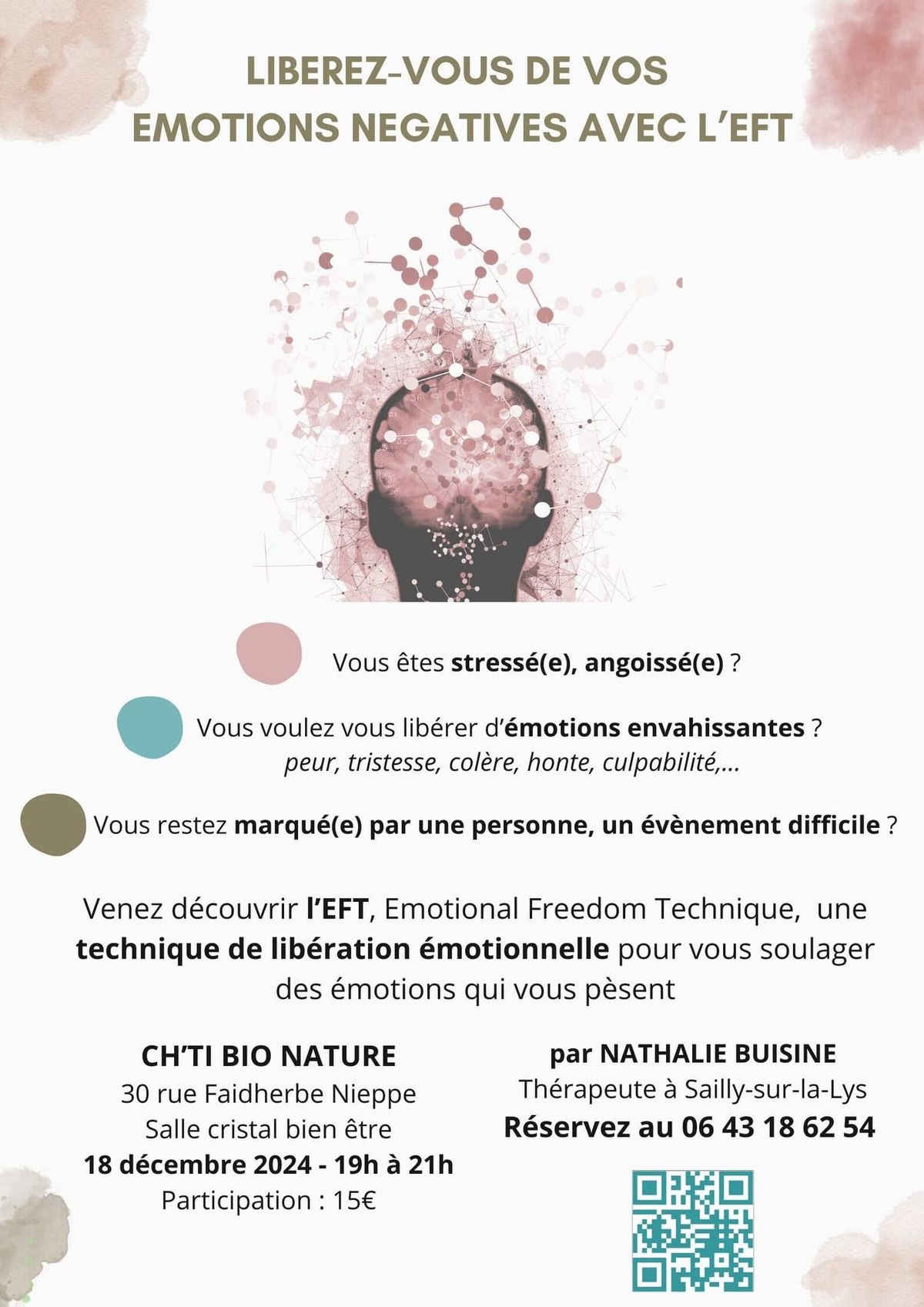 Lib\u00e9rez-vous de vos \u00e9motions n\u00e9gatives avec l'EFT par Nathalie BUISINE