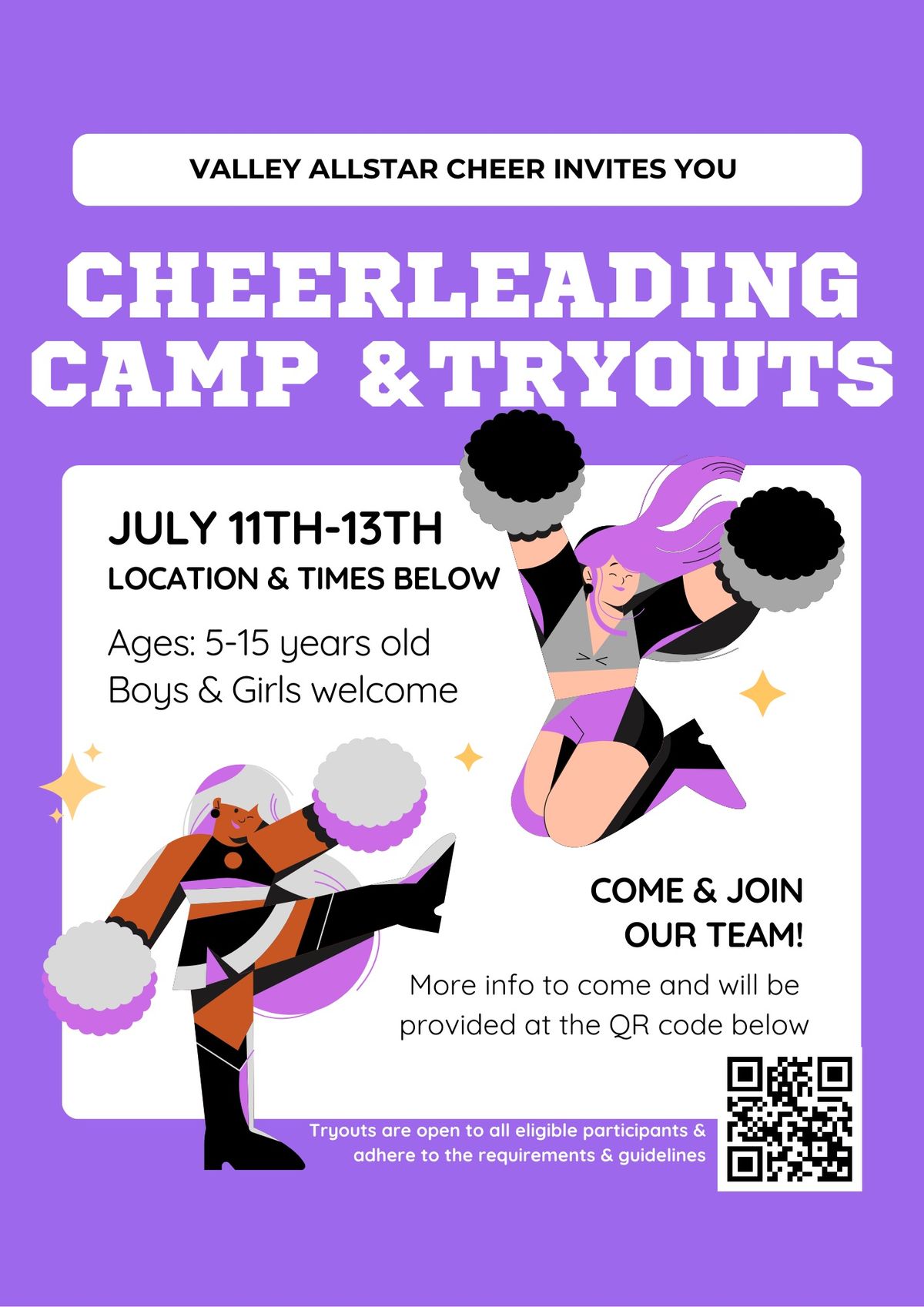 Cheer Camp & Tryouts!! ??