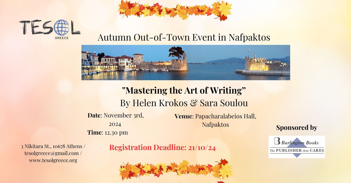 TESOL Greece Autumn Out-Of-Town Event in Nafpaktos