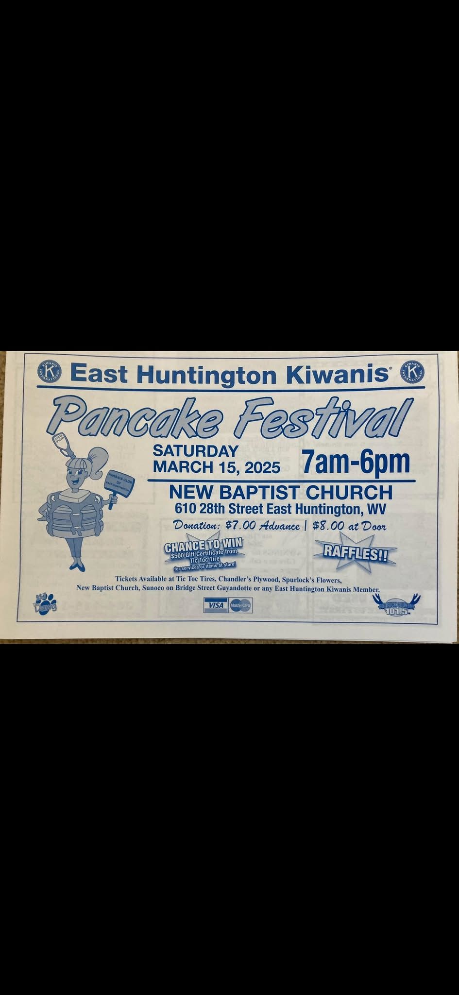 ANNUAL PANCAKE FESTIVAL by East Huntington Kiwanis Club