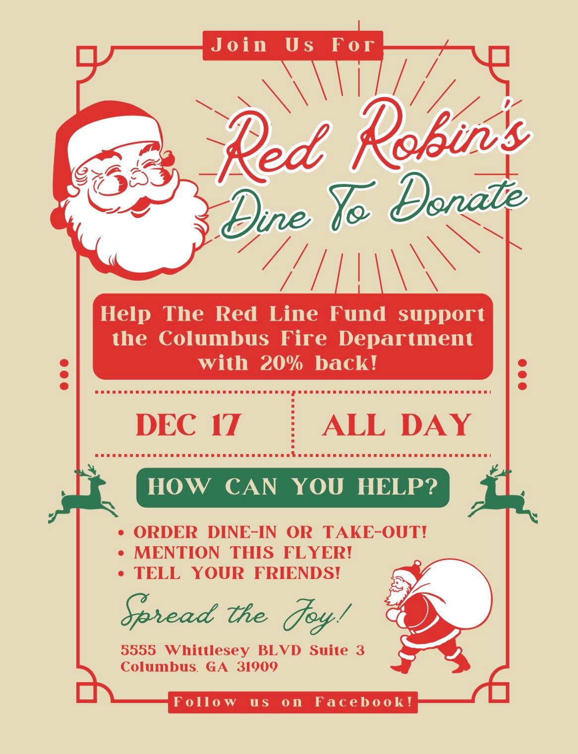 Dine To Donate - Red Robin - Columbus, GA