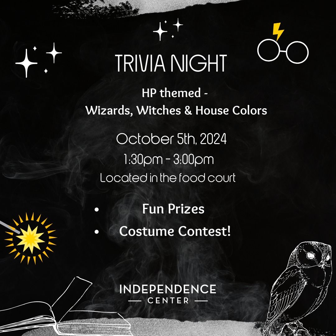 Boo Bash Saturday's HP themed Trivia!