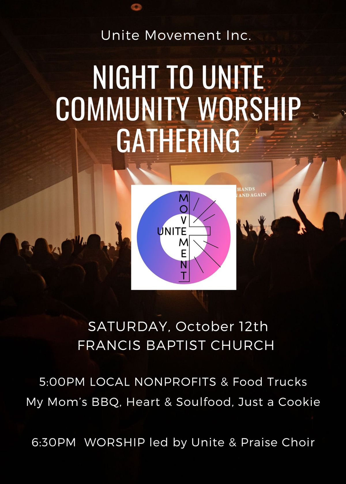 Night to Unite Community Worship Gathering at Francis Baptist Church